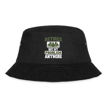 Not My Problem Anymore Retirement T-Shirt Present - Bucket Hat - black - Front - Lela (165cm)
