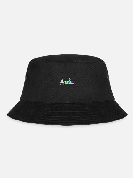 AMELIA Rainbow Minimalist Cursive - Bucket Hat - Schwarz