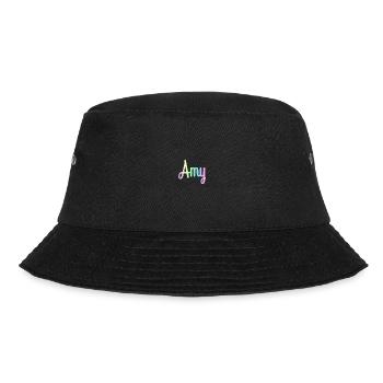 AMY Rainbow Minimalist Cursive - Bucket Hat - black - Front - Lela (165cm)