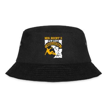 Mir reicht's ich bin Bouldern Geschenk Spruch - Bucket Hat - Schwarz - Vorne - Lela (165cm)