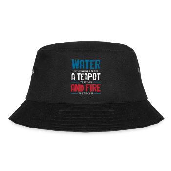 Teeliebhaber, Teetrinker, Tee, Teezeit - Bucket Hat - Schwarz - Vorne - Lela (165cm)