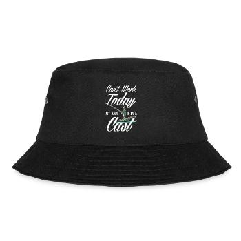 Lustiges Angeln Angler Fischer Geschenk - Bucket Hat - Schwarz - Vorne - Lela (165cm)