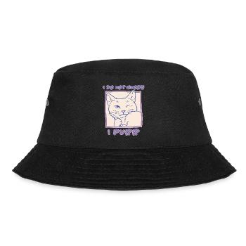 Purring Snoring Sleep Saying Cats Gift - Bucket Hat - black - Front - Lela (165cm)