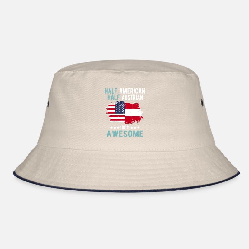 Half American Half Austrian Bucket Hat