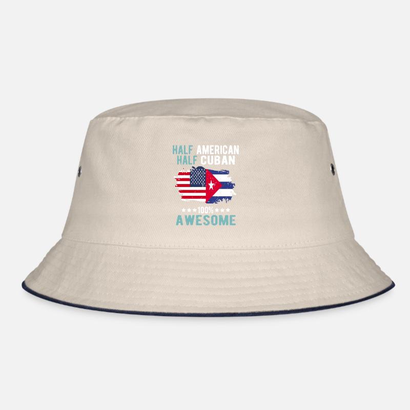 Half American Half Cuban Bucket Hat