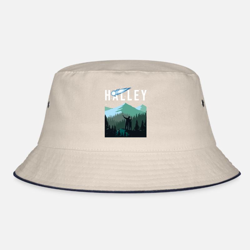 Halley's Comet Night Sky Solar System Raum Bucket Hat