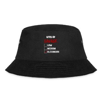 Level of Savage: ALEXANDRA Checkmark Novelty Custo - Bucket Hat - Schwarz - Vorne - Lela (165cm)