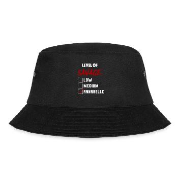 Level of Savage: ANNABELLE Checkmark Novelty Custo - Bucket Hat - Schwarz - Vorne - Lela (165cm)