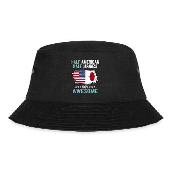 Half American Half Japanese - Bucket Hat - black - Front - Lela (165cm)