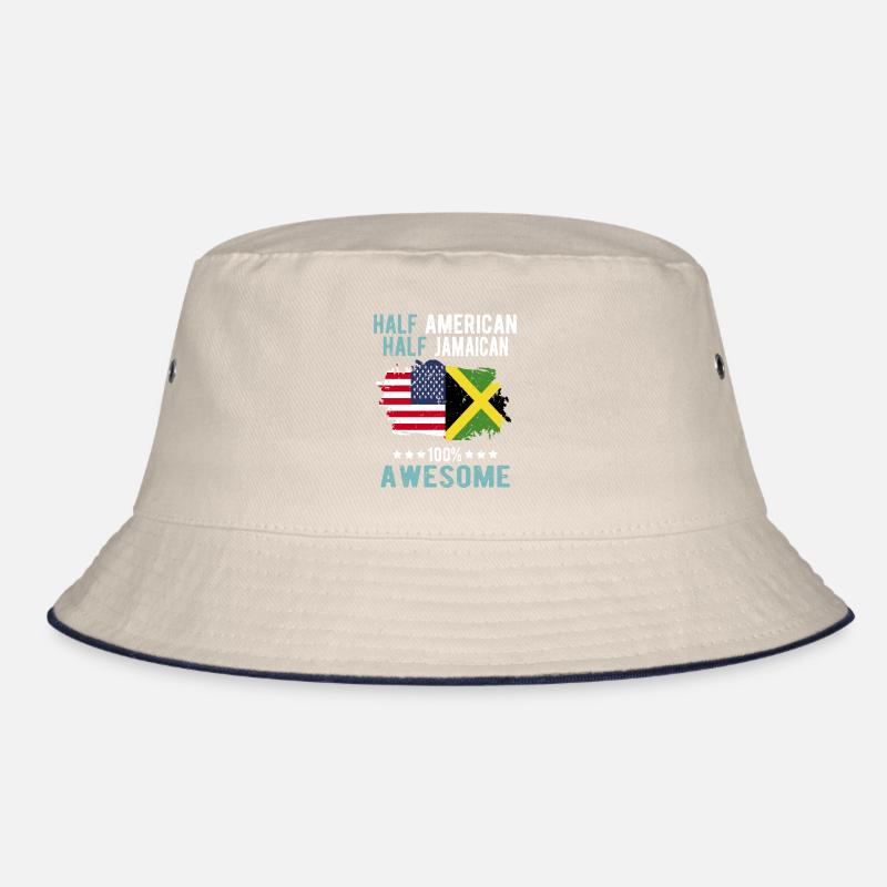 Half American Half Jamaican Bucket Hat