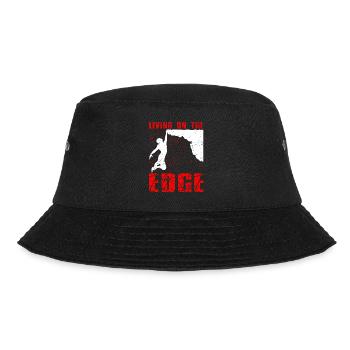 Living on the Edge Klettern Bouldern Bergsteigen - Bucket Hat - Schwarz - Vorne - Lela (165cm)