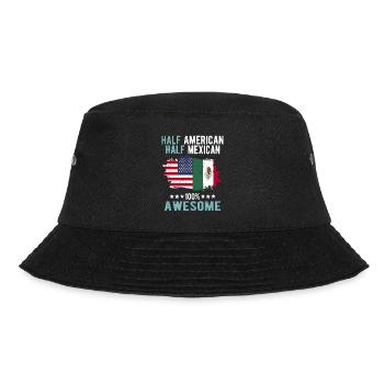 Half American Half Mexican - Bucket Hat - black - Front - Lela (165cm)