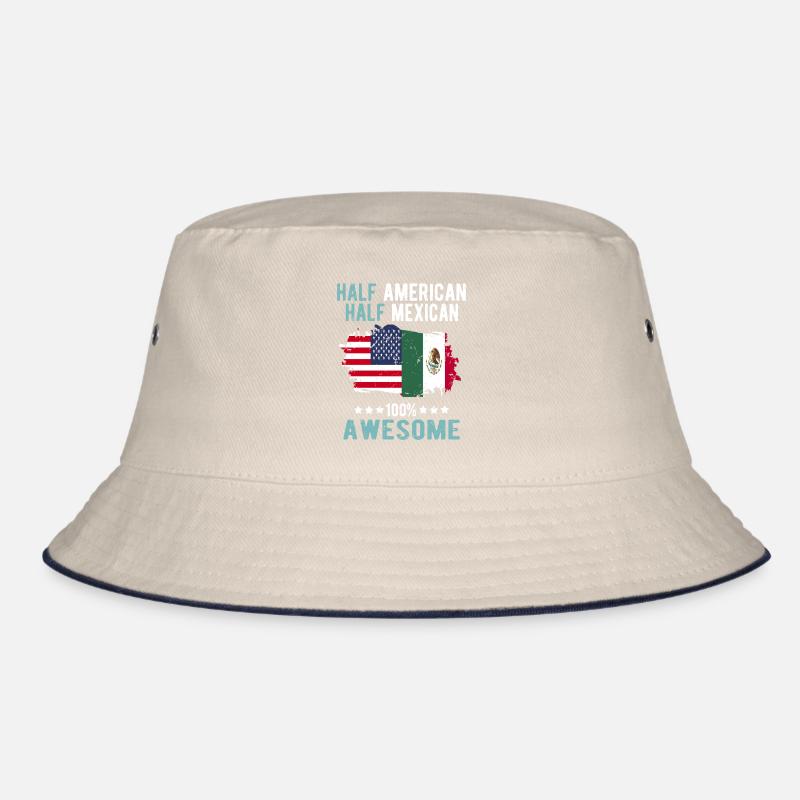 Half American Half Mexican Bucket Hat