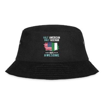 Half American Half Nigerian - Bucket Hat - black - Front - Lela (165cm)