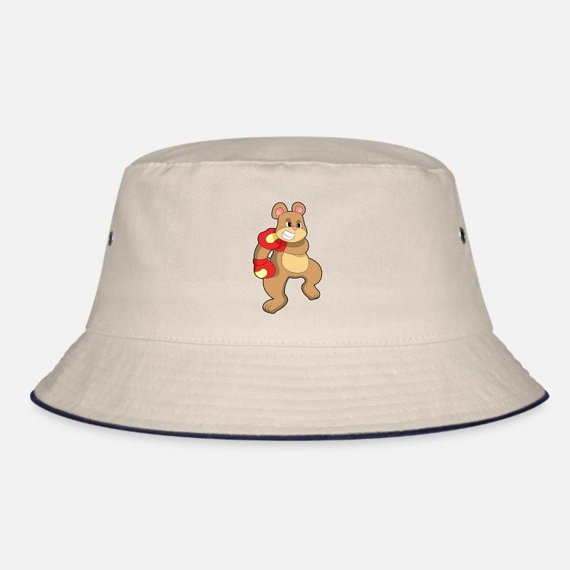 Bär beim Boxen mit Boxhandschuhe Bucket Hat