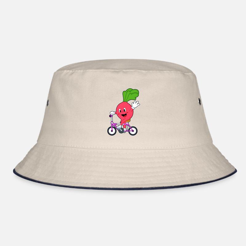 Radieschen mit Fahrrad Bucket Hat