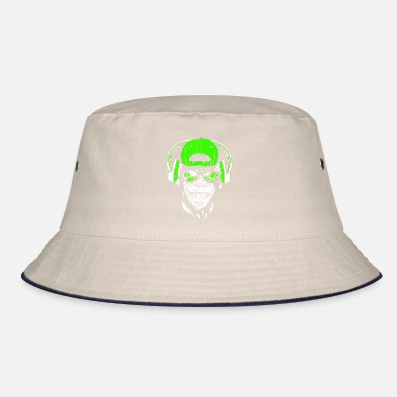 Monkey DJ mit Kopfhörer und Sonnenbrille Geschenki Bucket Hat