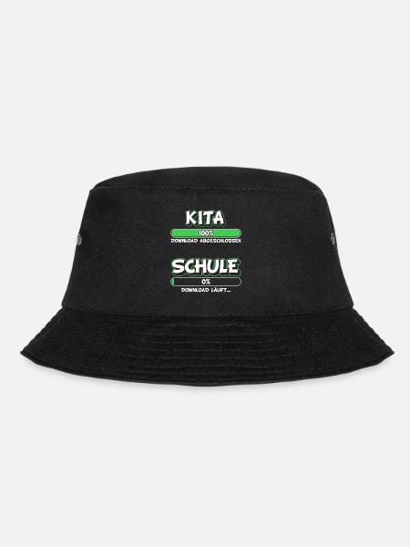 Einschulung Kita Schule Schulanfänger - Bucket Hat - Schwarz
