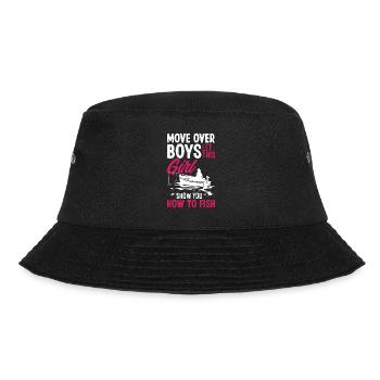 Fun Fishing Angler Fisherman Gift - Bucket Hat - black - Front - Lela (165cm)