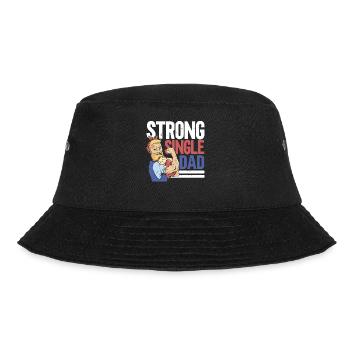 Strong Single Dad Father's Day Best Daddy of All Times - Bucket Hat - black - Front - Lela (165cm)