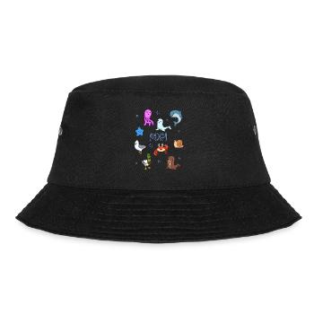 Süße Tiere in Poel - Bucket Hat - Schwarz - Vorne - Lela (165cm)