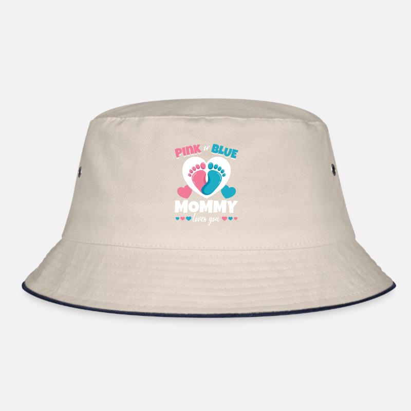 Rosa oder Blau Mama liebt dich Babyparty Bucket Hat