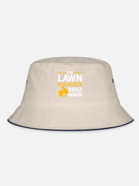 Gärtner Landschaftsbau Gartenbau Rasenmäher - Bucket Hat - Natur/Navy - Vorne