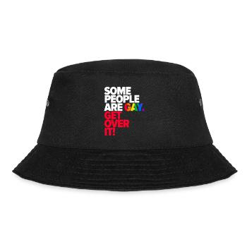 Some People Are Gay Get Over It Rainbow Bisexual T - Bucket Hat - Schwarz - Vorne - Lela (165cm)