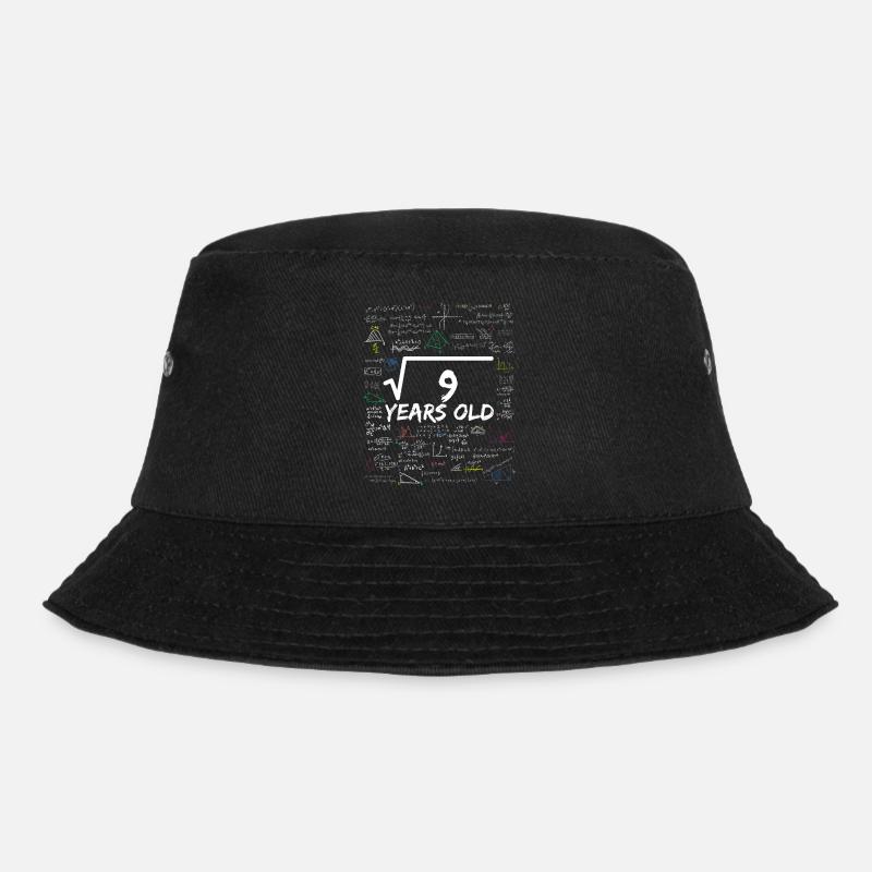 Square Root of 9 3RD Funny Math Birthday - Bucket Hat - Schwarz