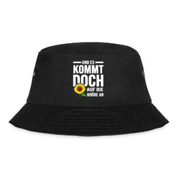 sonnenblume gartenglück im schrebergarten - Bucket Hat - Schwarz - Vorne - Lela (165cm)