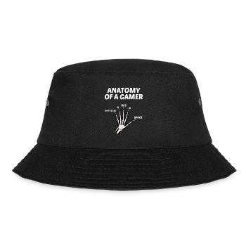 Anatomy Of A Gamer Video Game Player Gaming Pc Con - Bucket Hat - Schwarz - Vorne - Lela (165cm)