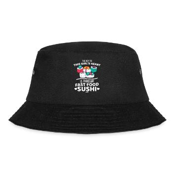 Sushi - Bucket Hat - Schwarz - Vorne - Lela (165cm)