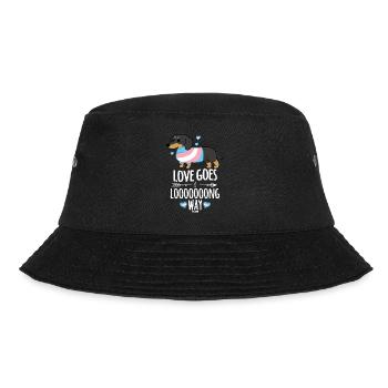 cute dog dachshund animal love - Bucket Hat - black - Front - Lela (165cm)