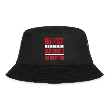 Boost macht mich Glücklich du nicht so - Bucket Hat - Schwarz - Vorne - Lela (165cm)