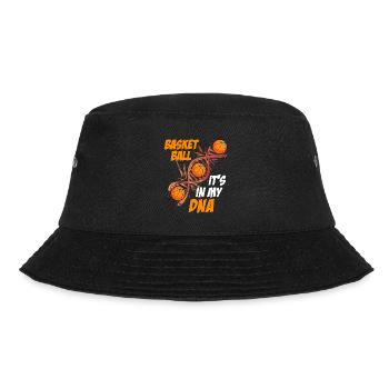 Basketball is in my DNA Basketballer - Bucket Hat - Schwarz - Vorne - Lela (165cm)