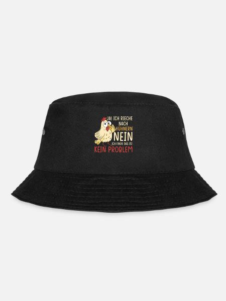 Huhn Hühner Geschenk Lustiges Huhn Spruch - Bucket Hat - Schwarz