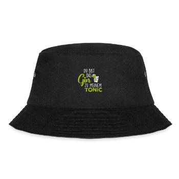 Du bist das Gin zu meinem Tonic - Bucket Hat - Schwarz - Vorne - Lela (165cm)