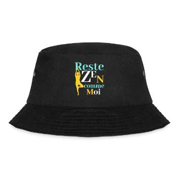 Yoga humour- Reste zen comme moi - Bob - noir - Devant - Lela (165cm)