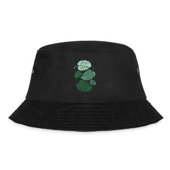 Monstera Leaves Florist Women Monstera Plant - Bucket Hat - black - Front - Lela (165cm)