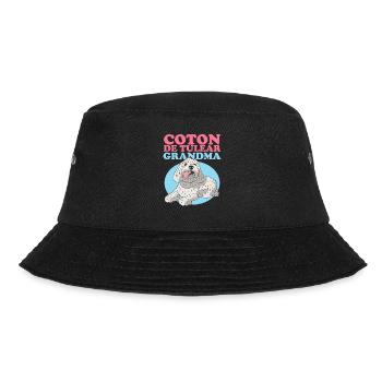 Coton de Tuléar Grand-mère Propriétaire de Chien Cadeau - Bob - noir - Devant - Lela (165cm)