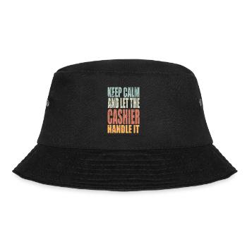 Keep Calm Kassierer Spruch Kassierer Geschenk - Bucket Hat - Schwarz - Vorne - Lela (165cm)