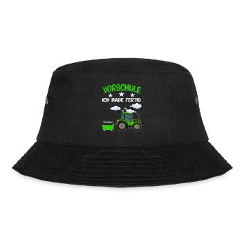 Vorschule Traktor Vorschulkind Geschenk - Bucket Hat - Schwarz - Vorne - Lela (165cm)