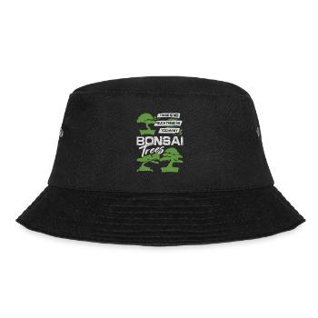 Bonsai Baum Pflanze Hobby Gärtner Geschenk - Bucket Hat - Schwarz - Vorne - Lela (165cm)
