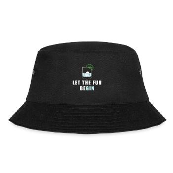 Let The Fun Be Gin - Bucket Hat - Schwarz - Vorne - Lela (165cm)