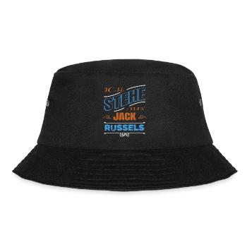 terrier geschenk pfote bullterrier schäferhund - Bucket Hat - Schwarz - Vorne - Lela (165cm)