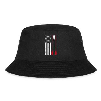 Funny Rowing Art US America Flag Coxswain Row Crew - Bucket Hat - black - Front - Lela (165cm)