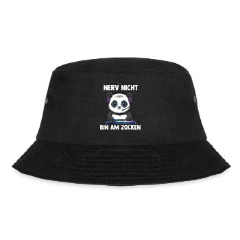 Nerv Nicht Bin Am Zocken Panda - Computerspiele - Bucket Hat - Schwarz - Vorne - Lela (165cm)