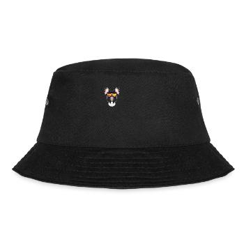 French Bulldog I Spain Sunglasses I Spanish Flag - Bucket Hat - Schwarz - Vorne - Lela (165cm)