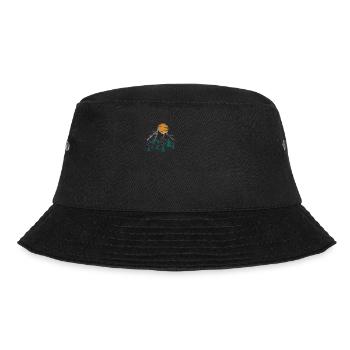 Natur Wandern Aufdruck Berg Motiv - Bucket Hat - Schwarz - Vorne - Lela (165cm)