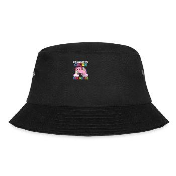I'm Ready to Crush 5th Grade Axolotl Rainbow - Bucket Hat - Schwarz - Vorne - Lela (165cm)